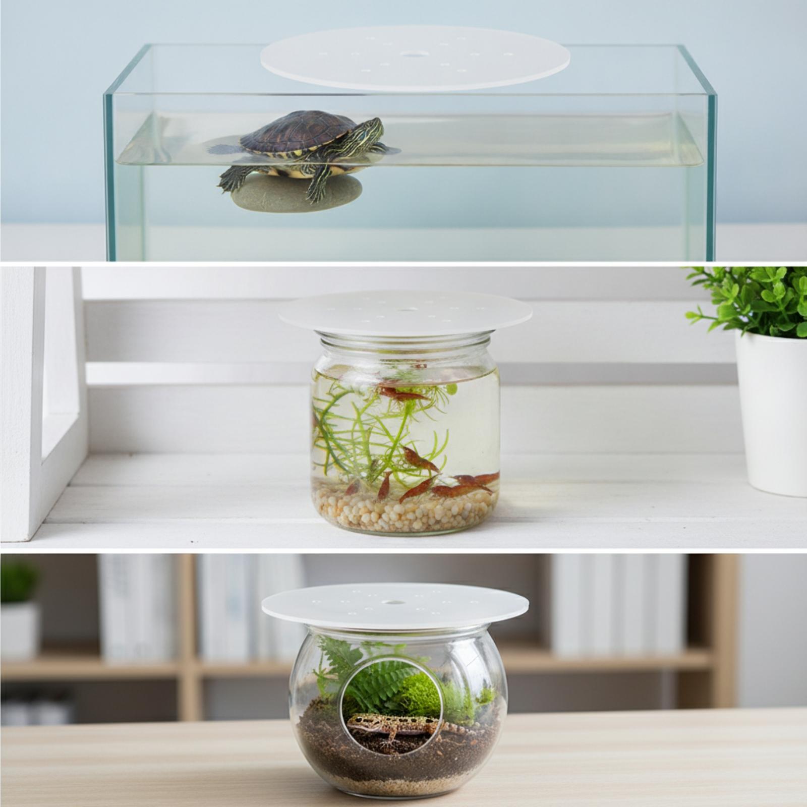 Round Acrylic Aquarium Cover L - Aquarium Fish Jumping recension och pris