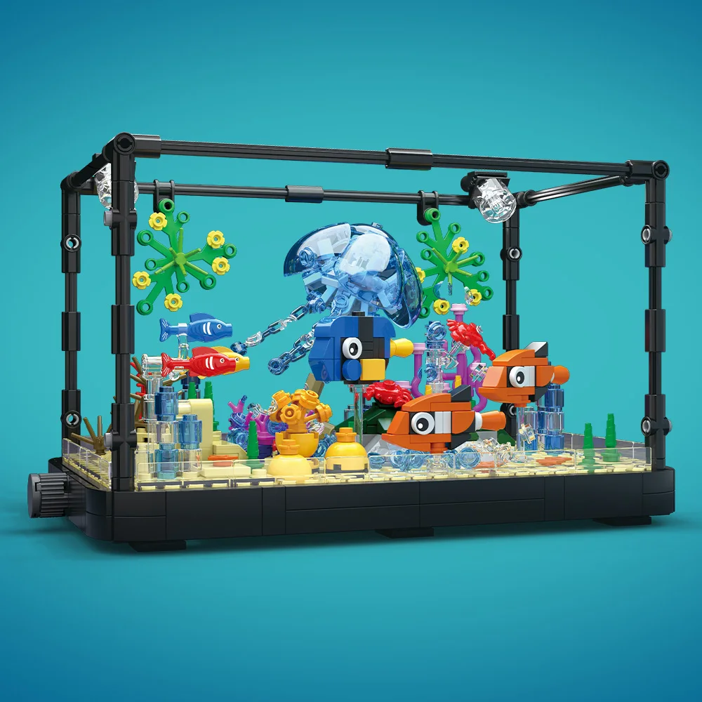 Fish Tank Building Block Set w - Aquarium Mini Fish recension och pris
