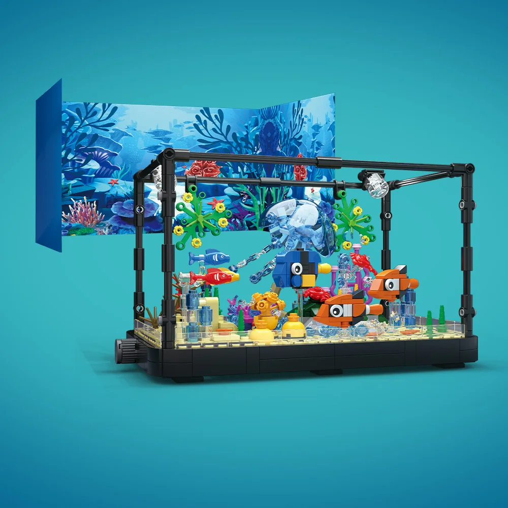 Fish Tank Building Block Set w - Aquarium Mini Fish recension och pris