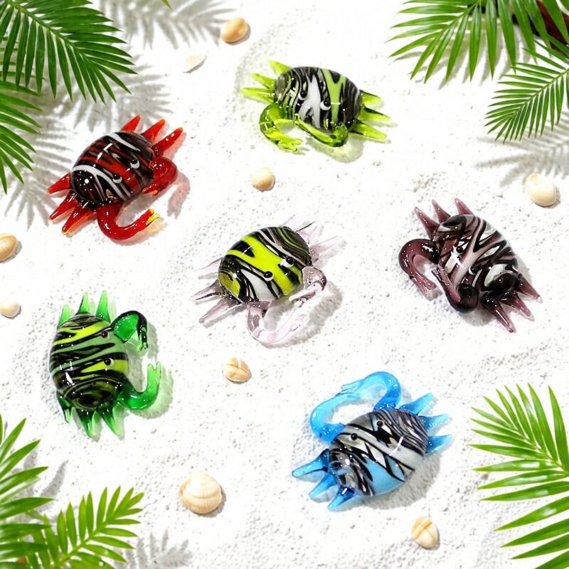 Handmade Cute Mini Glass Crab  - Aquarium Mini Fish recension och pris