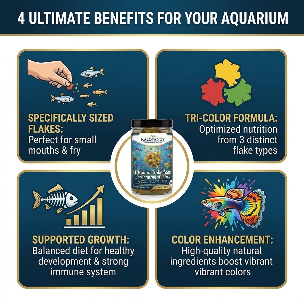 Tri-Color Aquarium Fish Food F - Aquarium Fish Price recension och pris